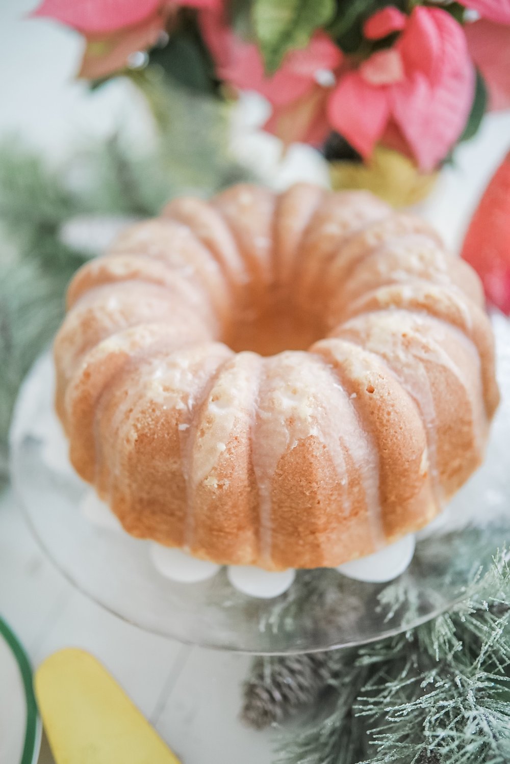 lemon sour cream pound cake recipe featured by top Houston life and style blogger, Cake and Confetti