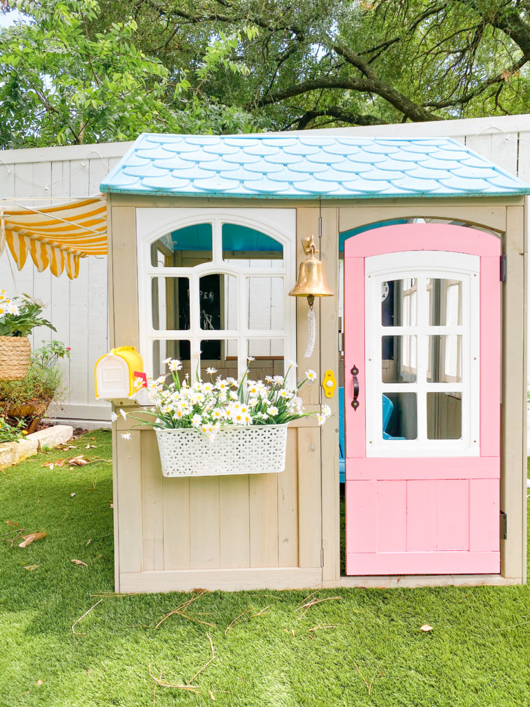 COLORFUL PLAYHOUSE MAKEOVER featured by top Houston lifestyle blogger, Cake and Confetti