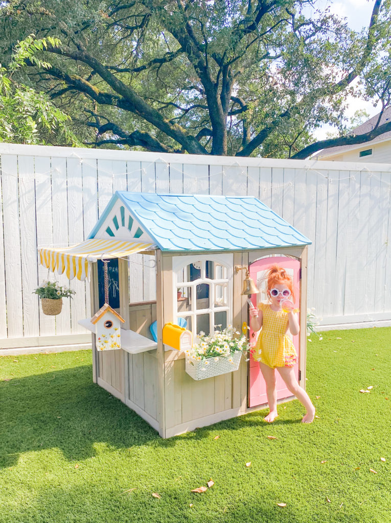 COLORFUL PLAYHOUSE MAKEOVER featured by top Houston lifestyle blogger, Cake and Confetti