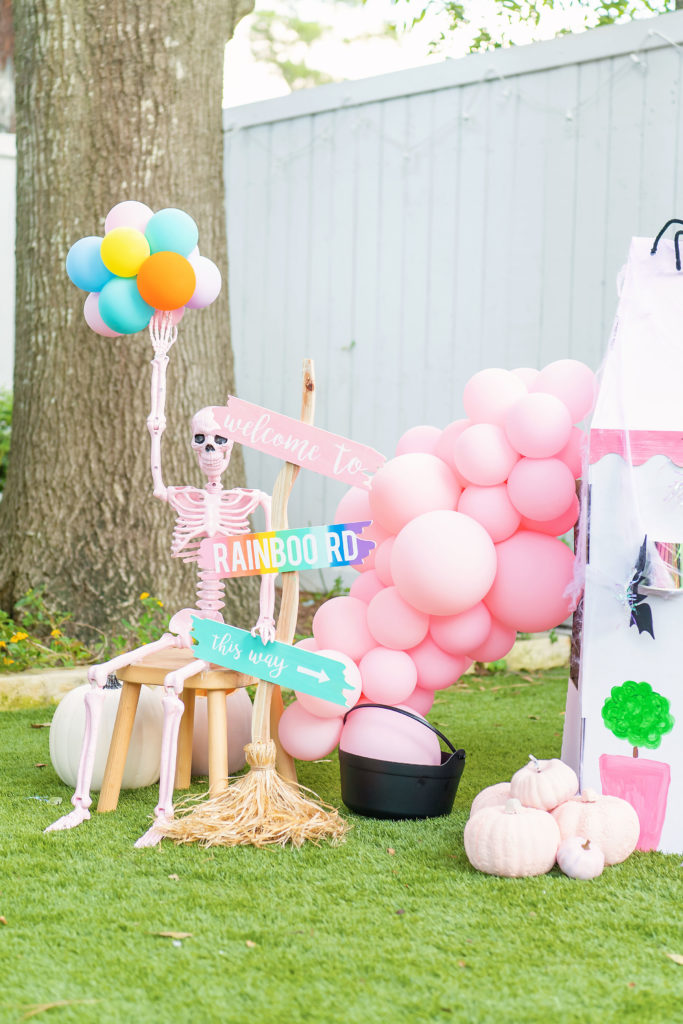 BACKYARD TRICK OR TREATING VILLAGE featured by top Houston party blogger, Cake and Confetti