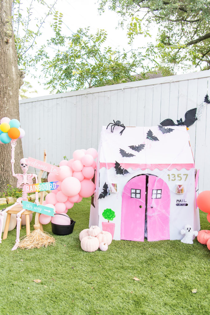 BACKYARD TRICK OR TREATING VILLAGE featured by top Houston party blogger, Cake and Confetti